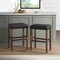 Alaterre Furniture Madison Backless Bar Height Stool True Walnut Finish with Black PU AVMA2270 - alternate 6